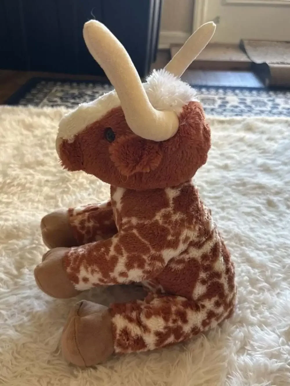 Build-A-Bear Workshop‎ Brown and White Longhorn Cow Stuffed Plush